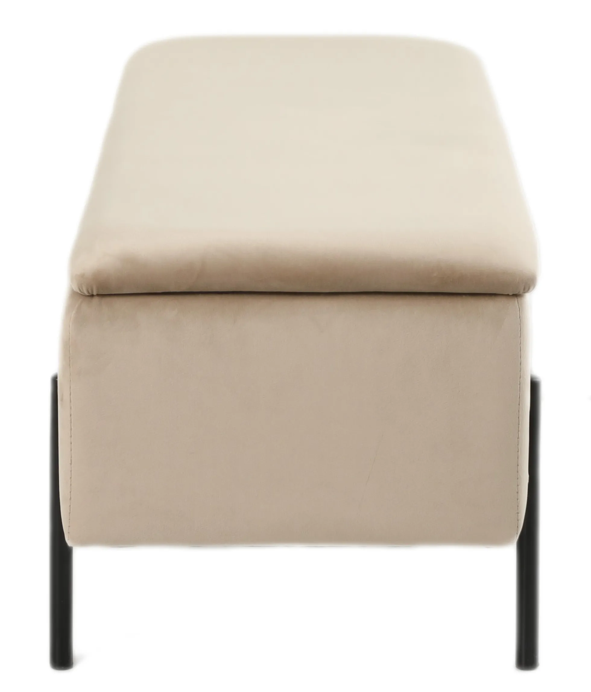 Vibe med opbevaring velour beige/sort