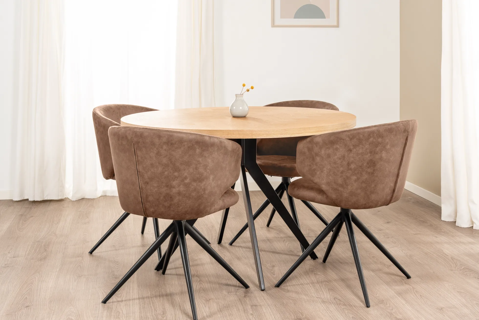 Victoria med drejefunktion suede brun