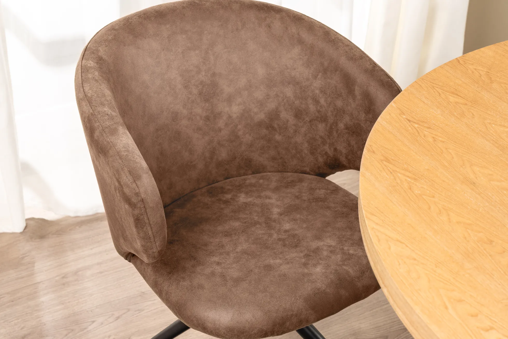 Victoria med drejefunktion suede brun