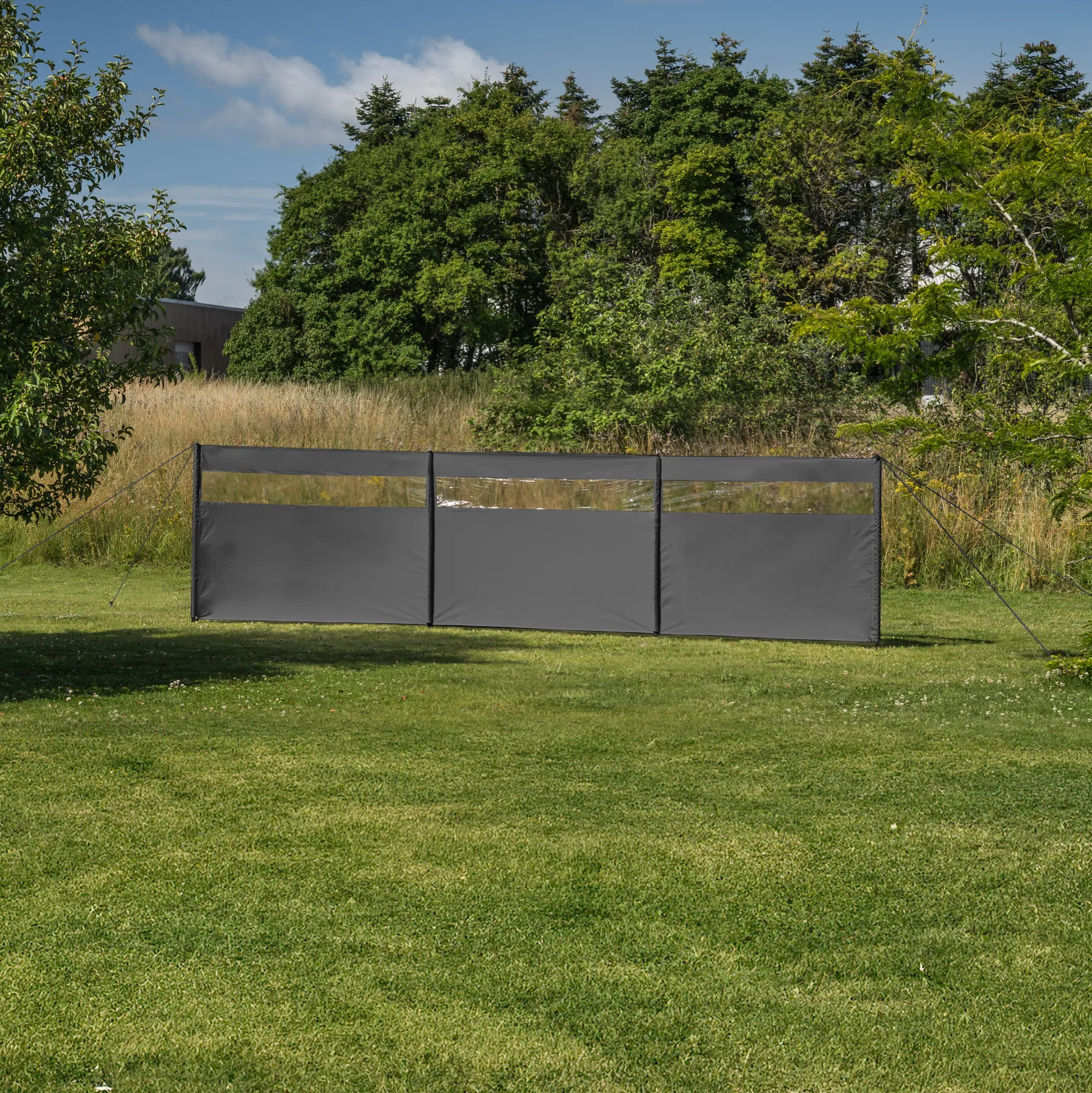 Vindsejl grå med vindue 500x140cm