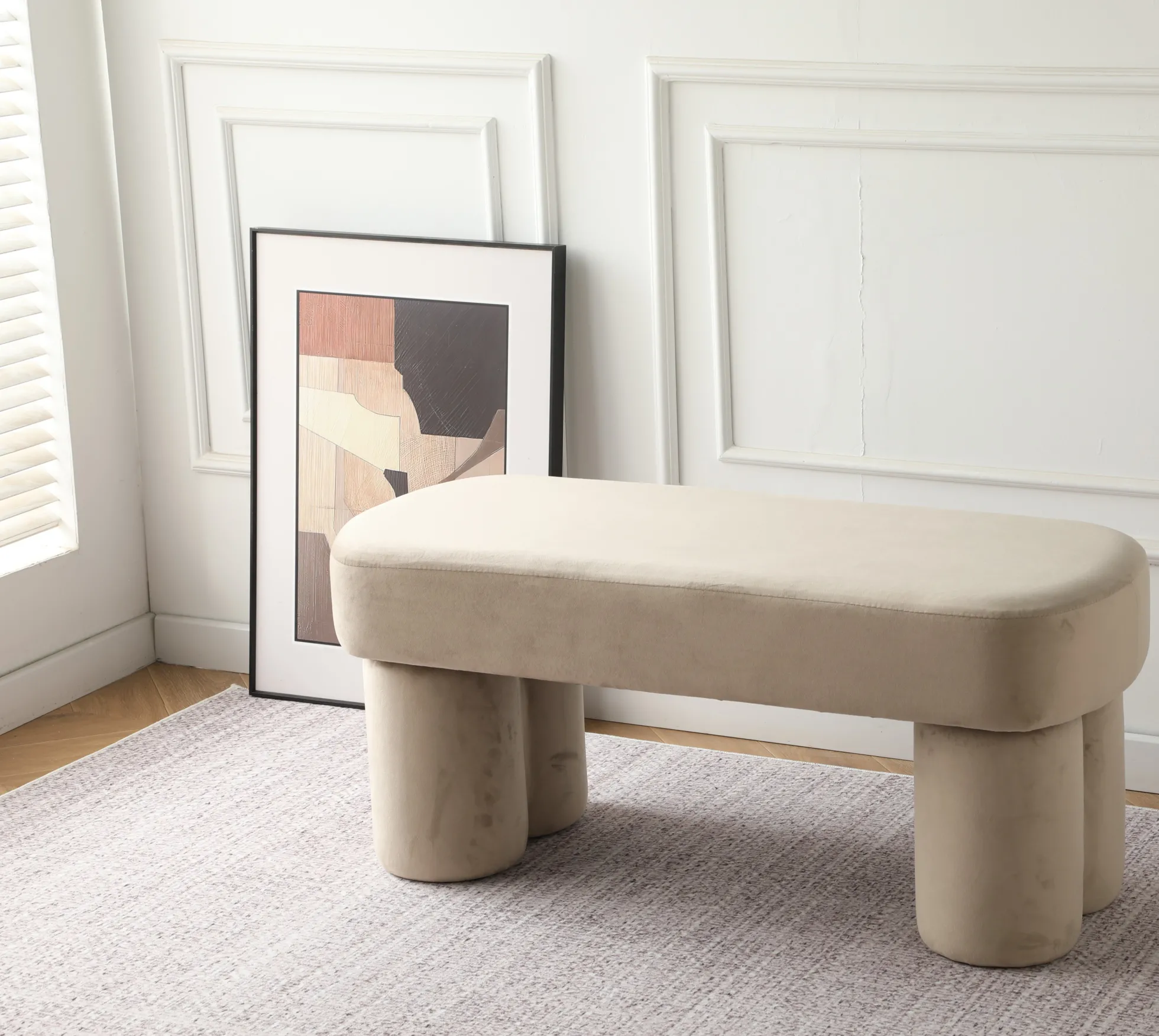 Ylva velour beige